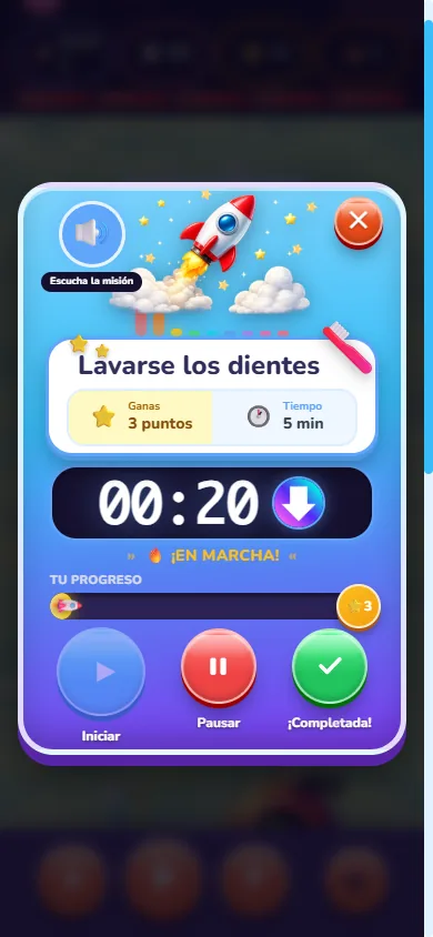 Misión en marcha con el cronómetro